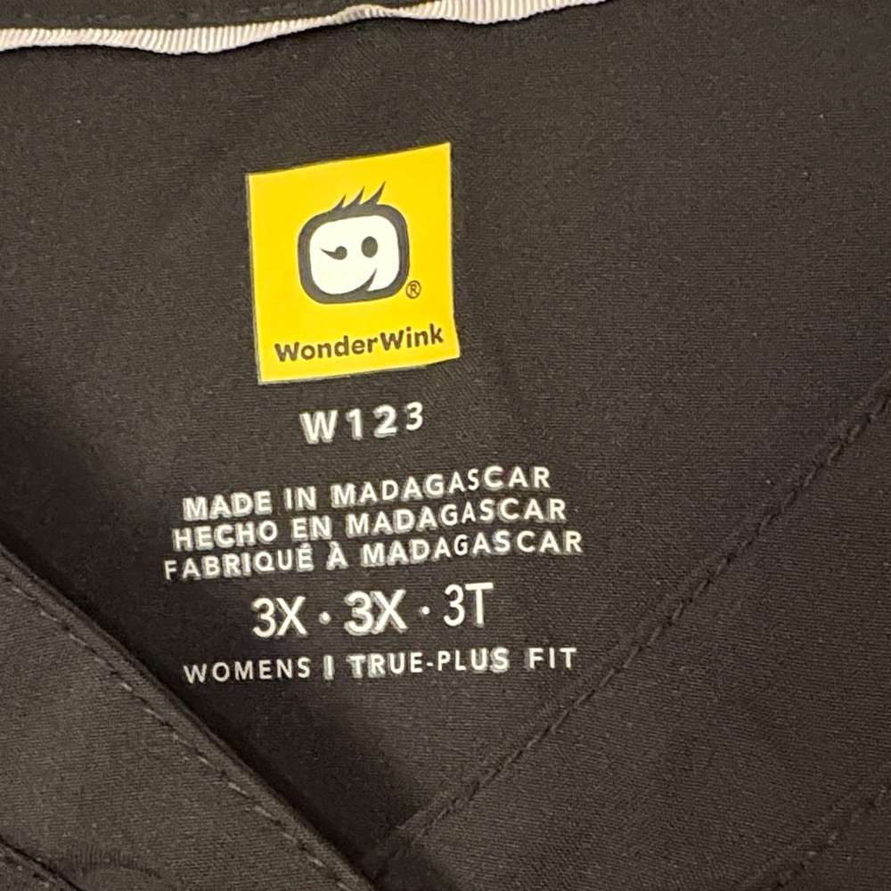 Women’s Black V-Neck Scrub Top - Picture 9 of 12